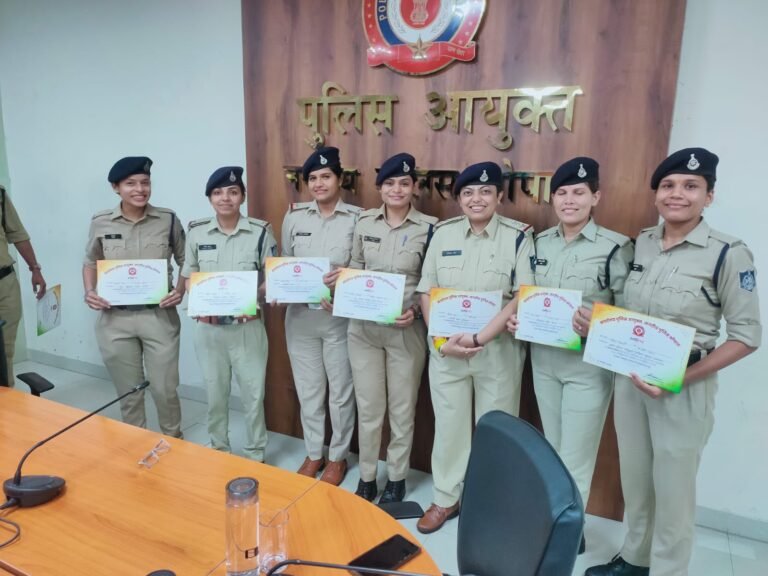 नगरीय पुलिस भोपाल में उत्कृष्ट कार्य करने वाले 150 पुलिस अधिकारी/कर्मचारी हुए सम्मानित